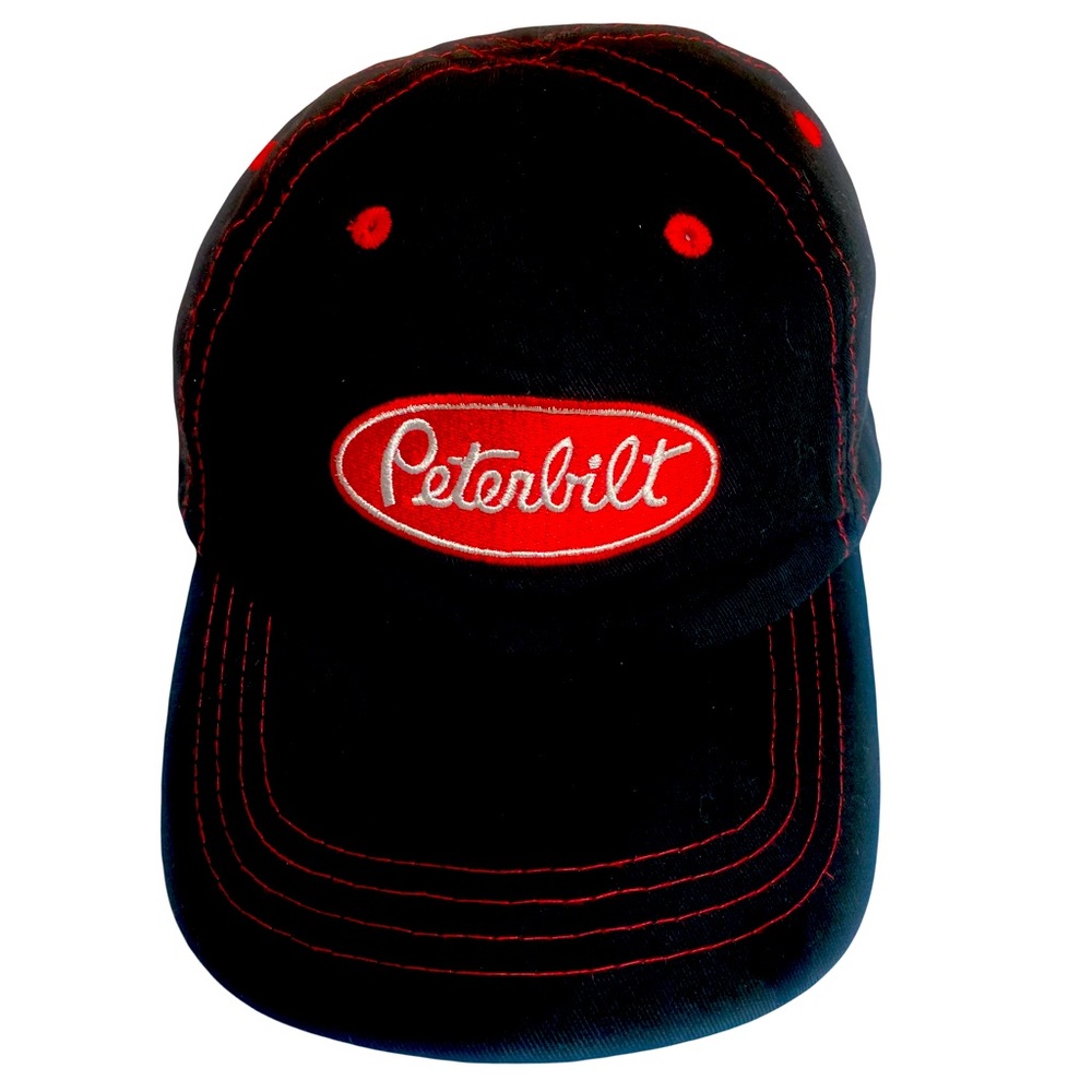 Peterbilt Future Trucker Kids Hat Black with Red Embroidered Lettering